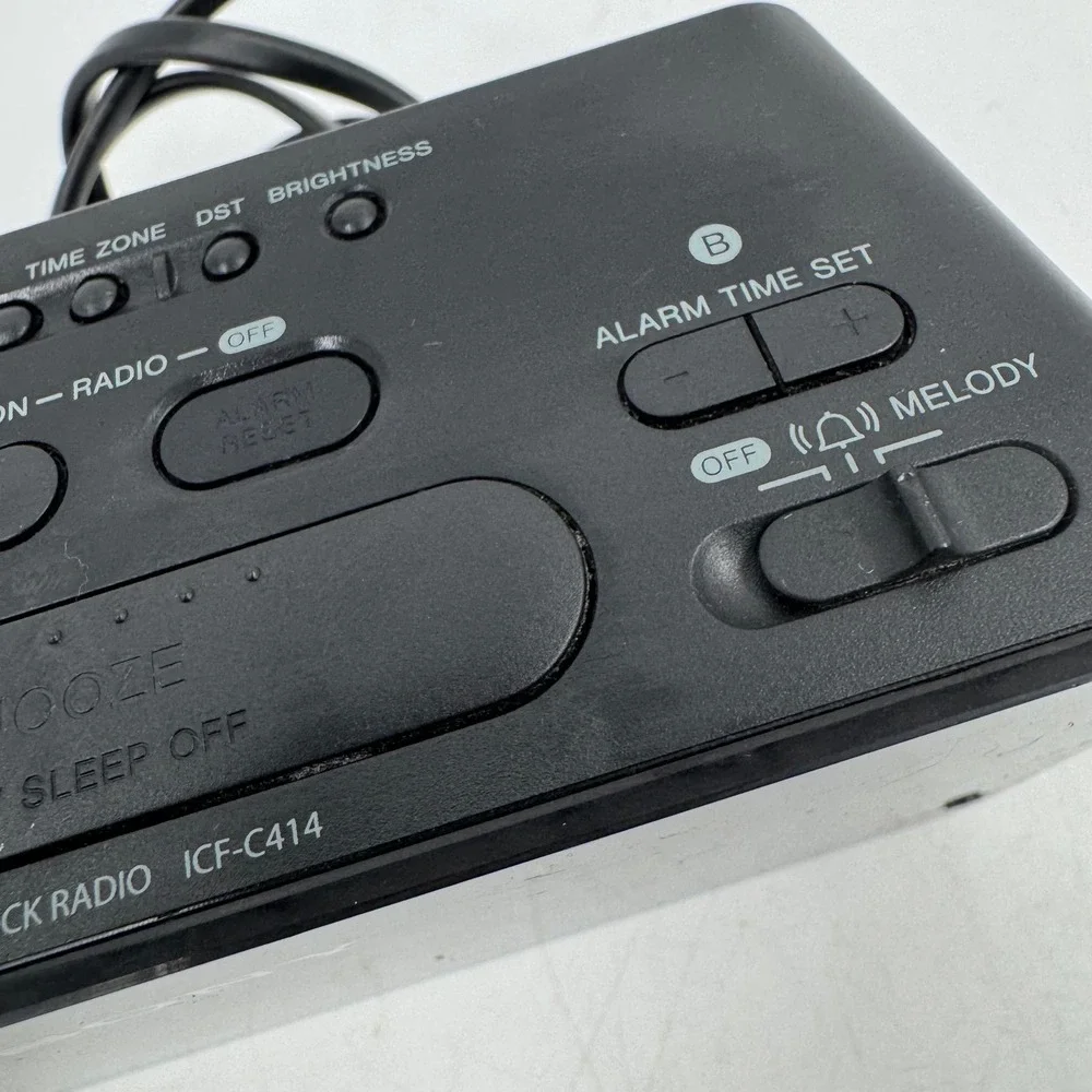 Sony Dream Machine ICF-C414 FM AM Clock Radio Alarm Time Set‎ Tested Working
